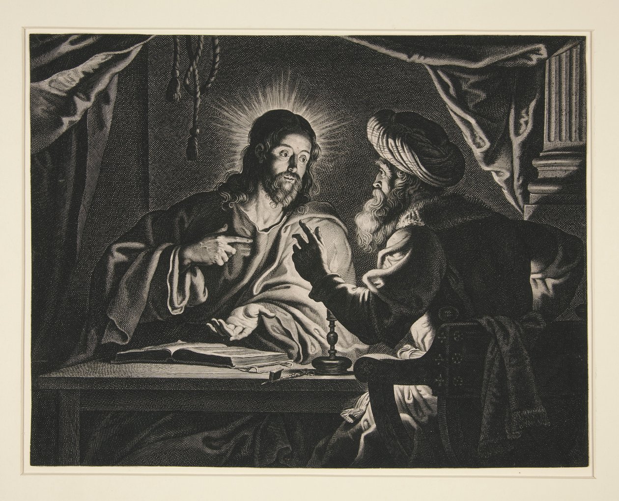 İsa ve Nikodim by Pieter de Jode II