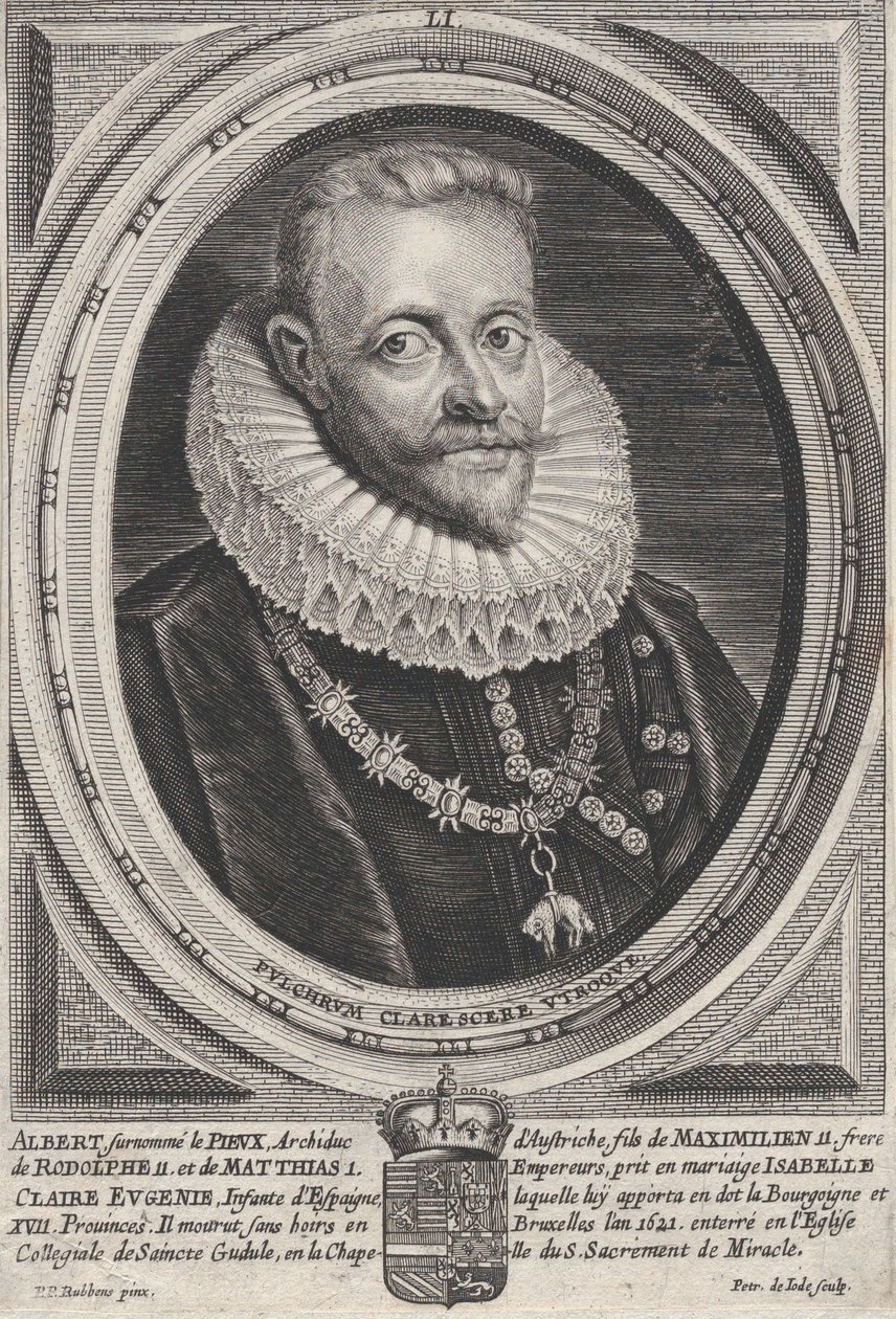 Albert VII'nin portresi, Avusturya Arşidükü, yak. 1650. by Pieter de Jode II