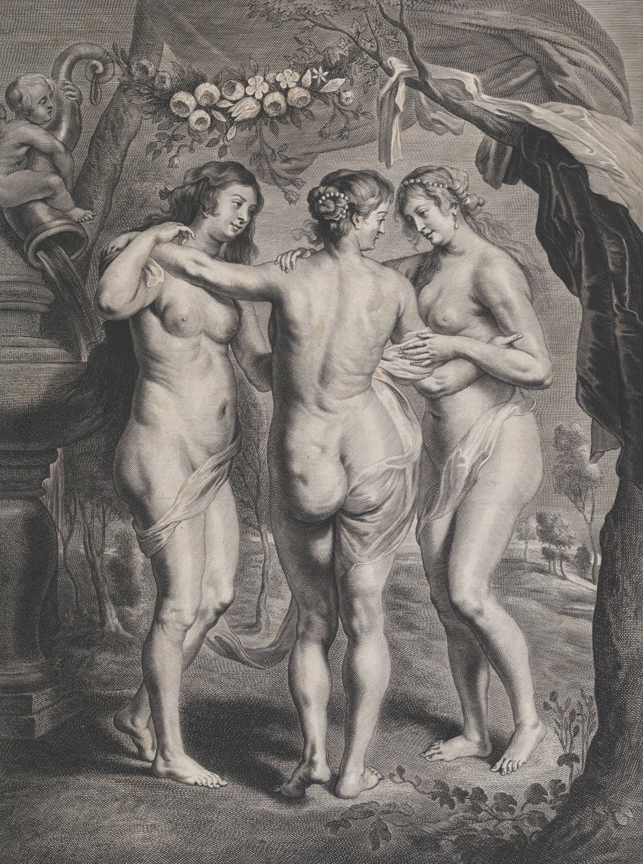 Üç Güzeller, ca. 1630-74. by Pieter de Jode II