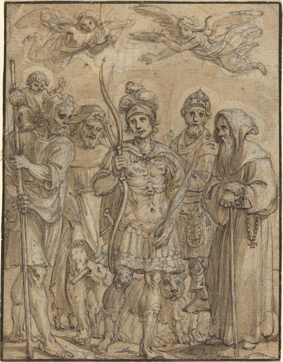 Beş Aziz by Pieter de Jode I