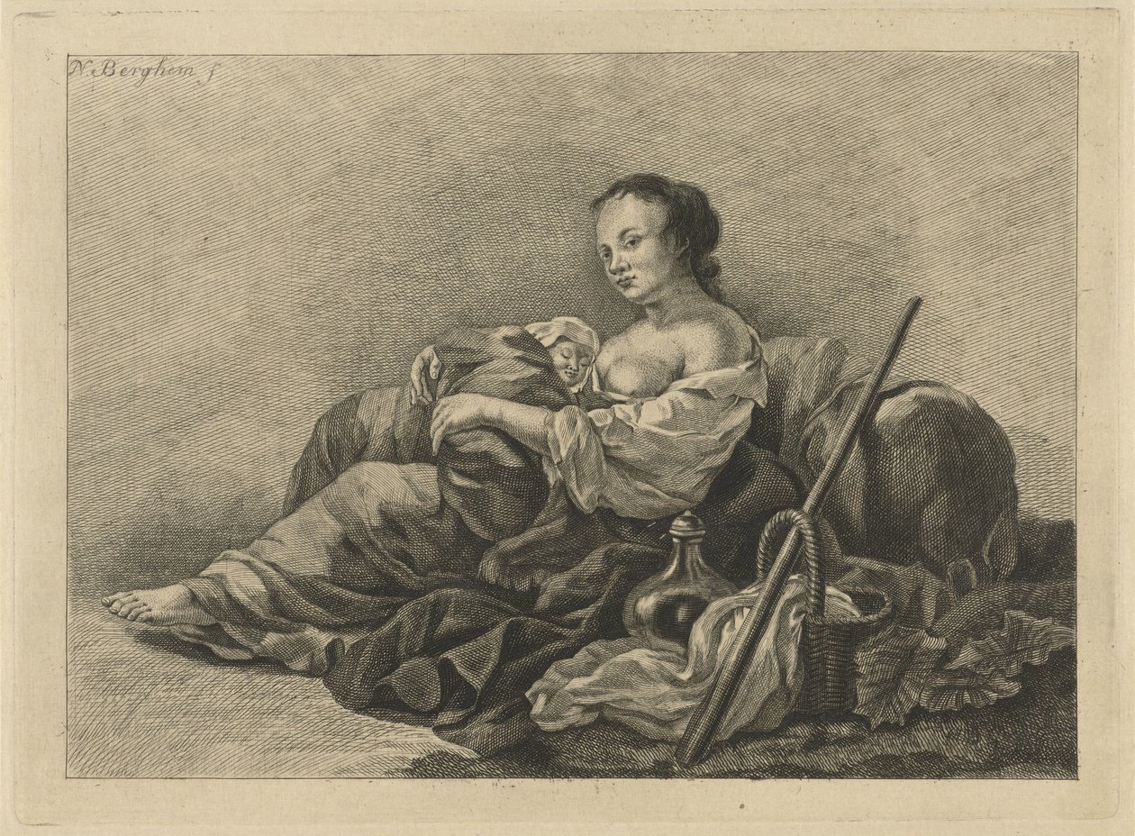 çocuklu çoban by Pieter de Mare