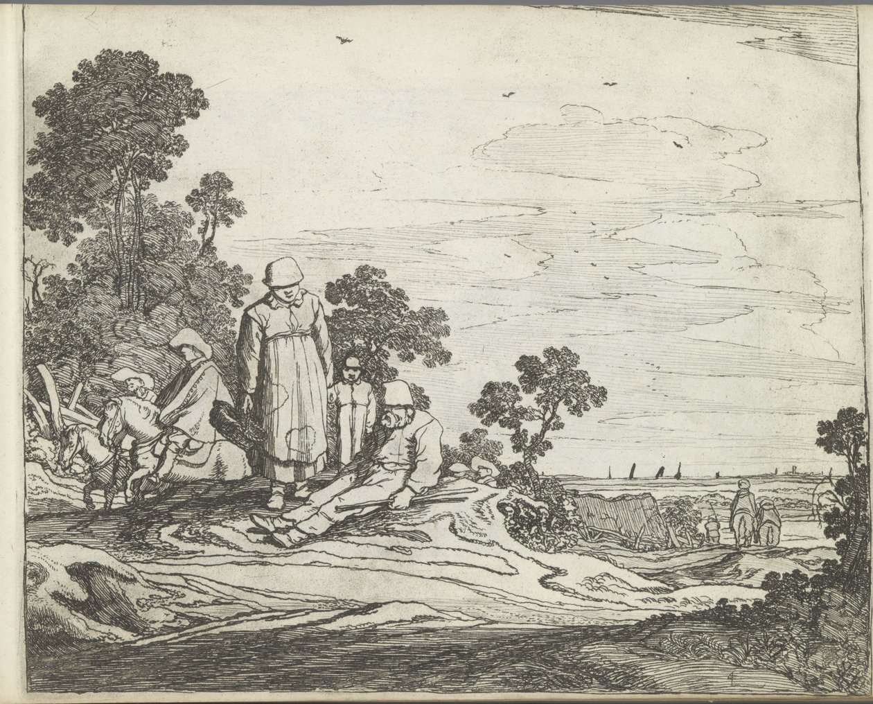 Biniciler ile manzara Figürlü manzaralar (dizi başlığı) Doğanın aynası ve çizim okulu (...) (dizi adı) by Pieter de Molijn