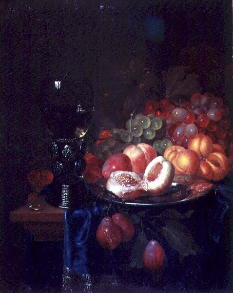 Natürmort Meyve ve Kabuklu Deniz Ürünleri (tuval üzerine yağlı boya) by Pieter de Ring