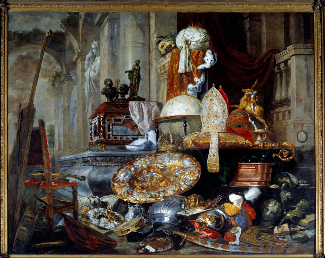 Dünyanın kibirlerinin alegorisi. Pieter Boel (1622-1674) Ec. Alev. by Pieter or Peter Boel