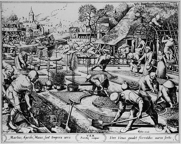 Visscher tarafından kazınmış bahar by Pieter the Elder (after) Bruegel