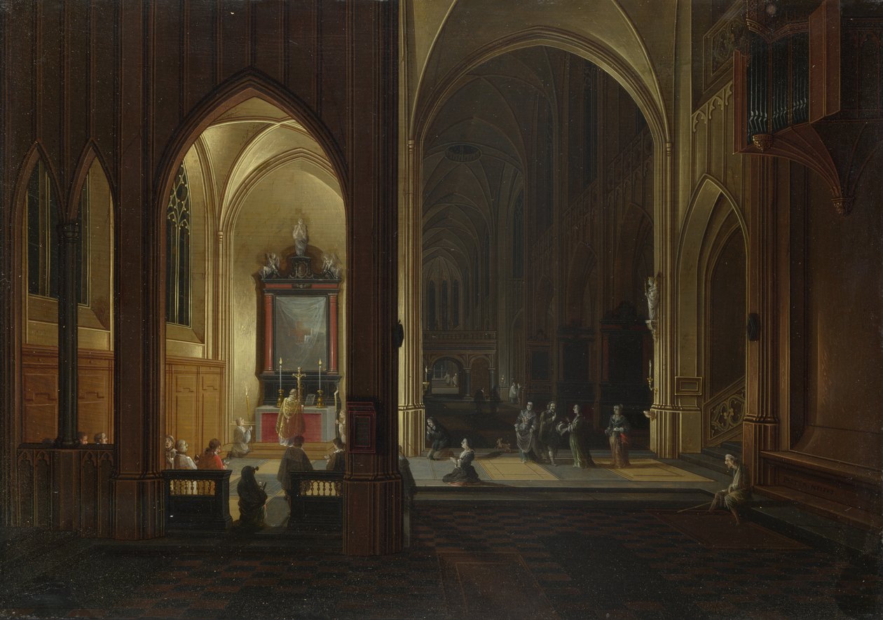 Kilisede Bir Akşam Ayini, 1649 by Pieter the Elder Neeffs