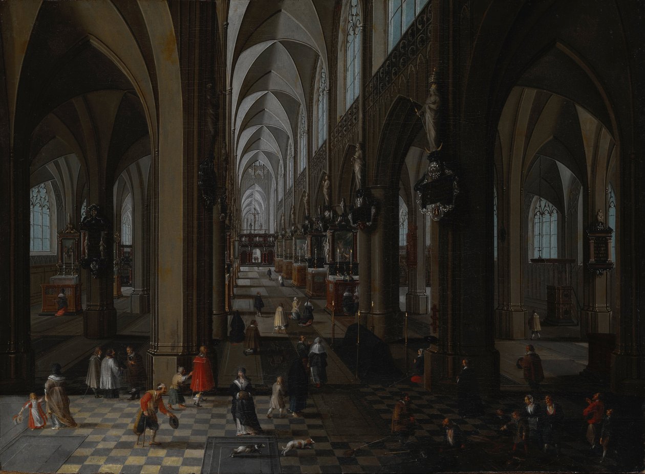 Anvers Katedrali'nin içi, 1651 by Pieter the Elder Neeffs