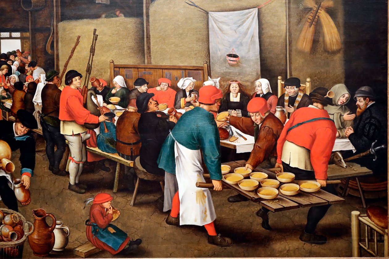 Evora Müzesi. Brueghel, Genç Pieter (c.1564-1638). Düğün Bayramı (veya Köylü Düğünü) by Pieter the Younger Brueghel