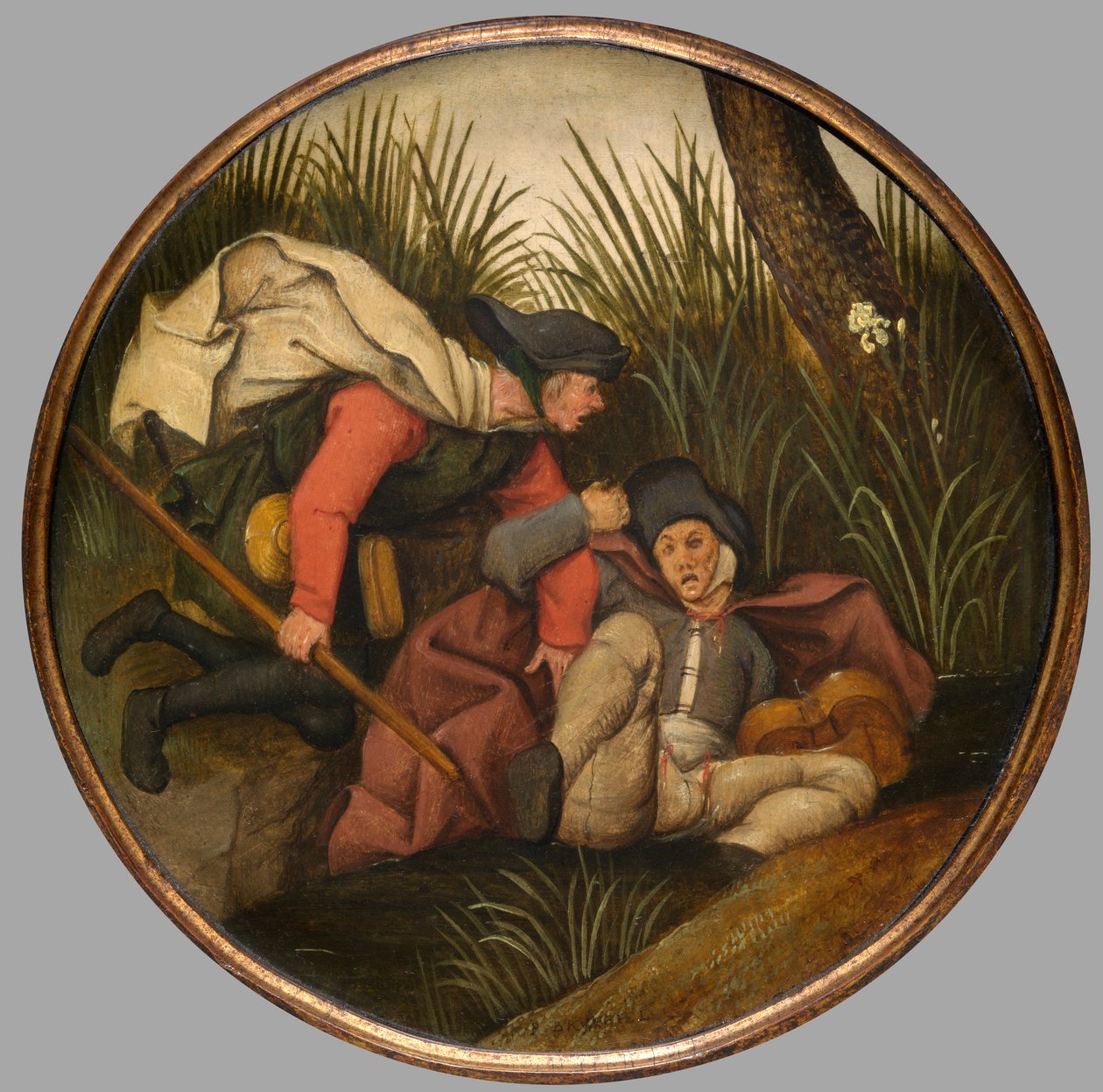 Körler Körlere Önderlik Ederse, İkisi de Hendeğe Düşecek, c.1594 (panel üzeri yağlı boya) by Pieter the Younger Brueghel