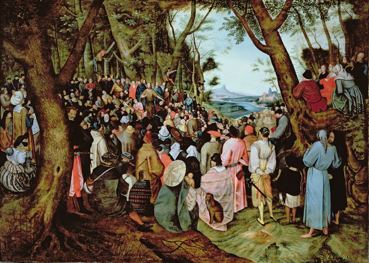 Vaftizci Yahya vahşi doğada vaaz ediyor by Pieter Brueghel the Younger