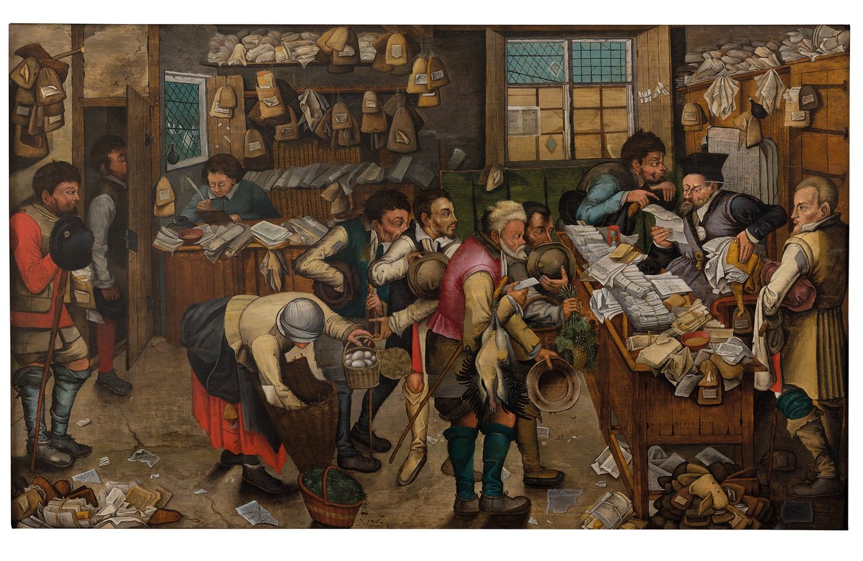 Ondalıkların Ödenmesi (panelde yağ) by Pieter the Younger Brueghel