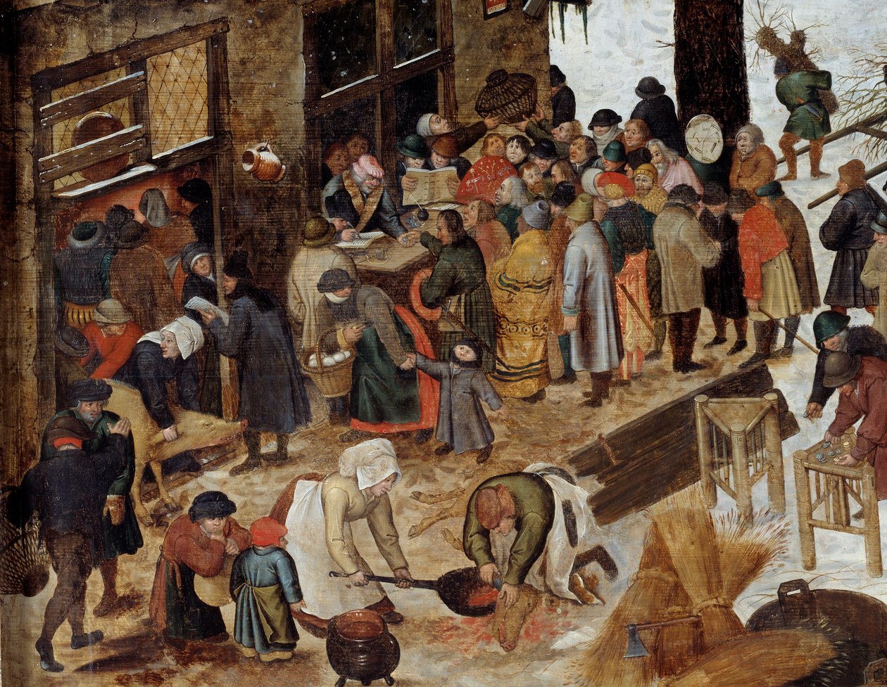 Dime veya Deombrement ödemesi Bethlehem Detayına sahiptir. Pieter le Jeune dit Brueghel d
