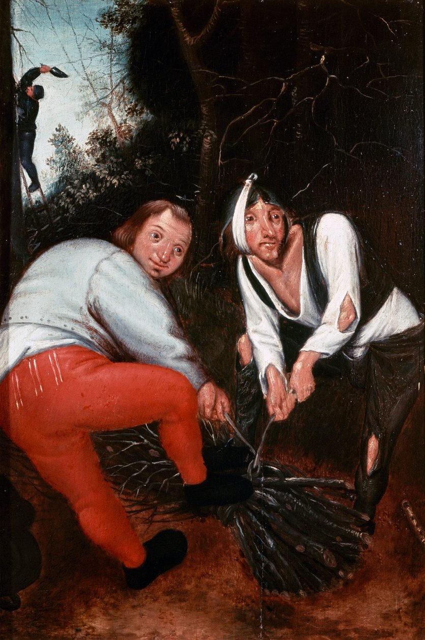 Dalları bağlayan iki köylü (panelde yağ) by Pieter the Younger Brueghel