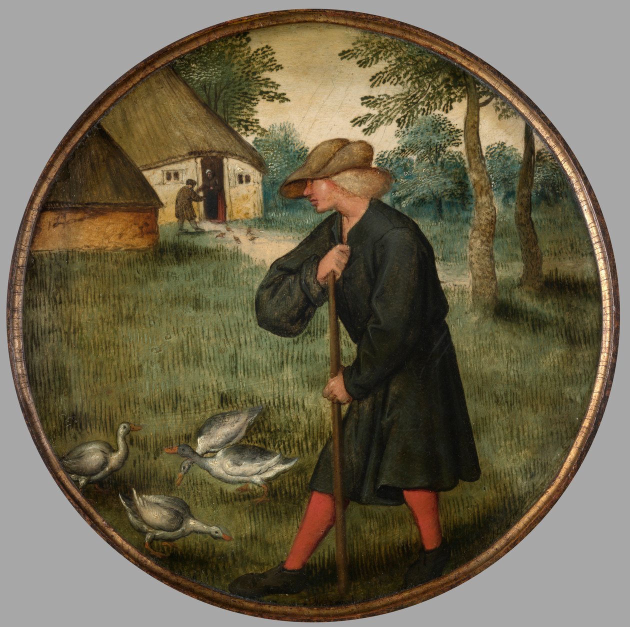 Kazların Neden Çıplak Ayakla Yürüdüğünü Kim Bilir?, 1594 dolayları (panel üzerine yağlıboya) by Pieter the Younger Brueghel