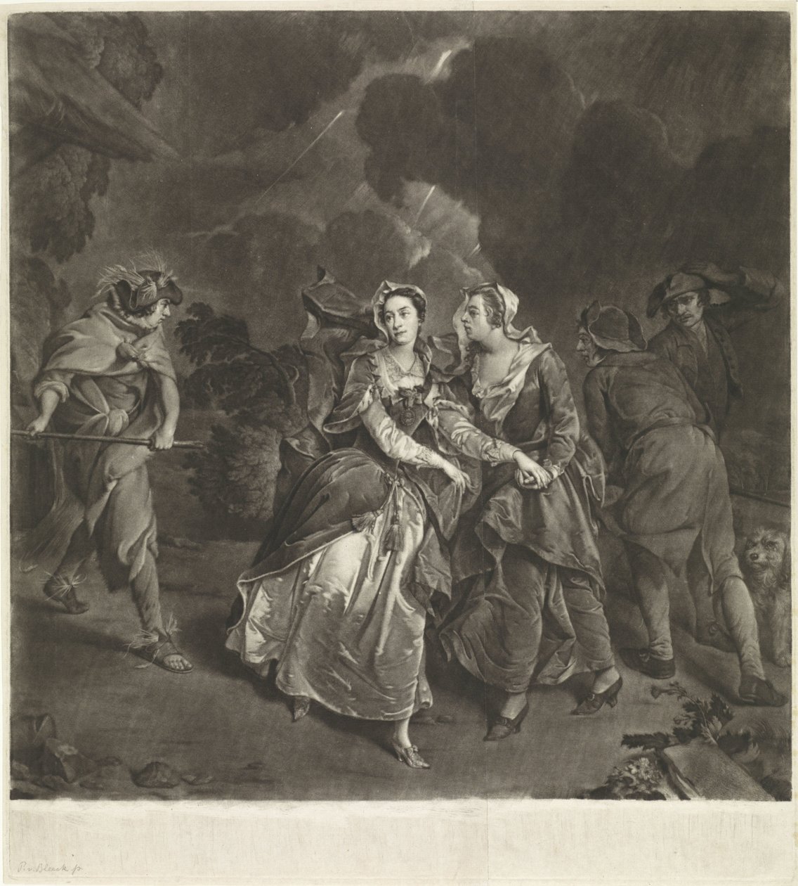 Aktris Susannah Maria Cibber Cordelia olarak by Pieter van Bleeck