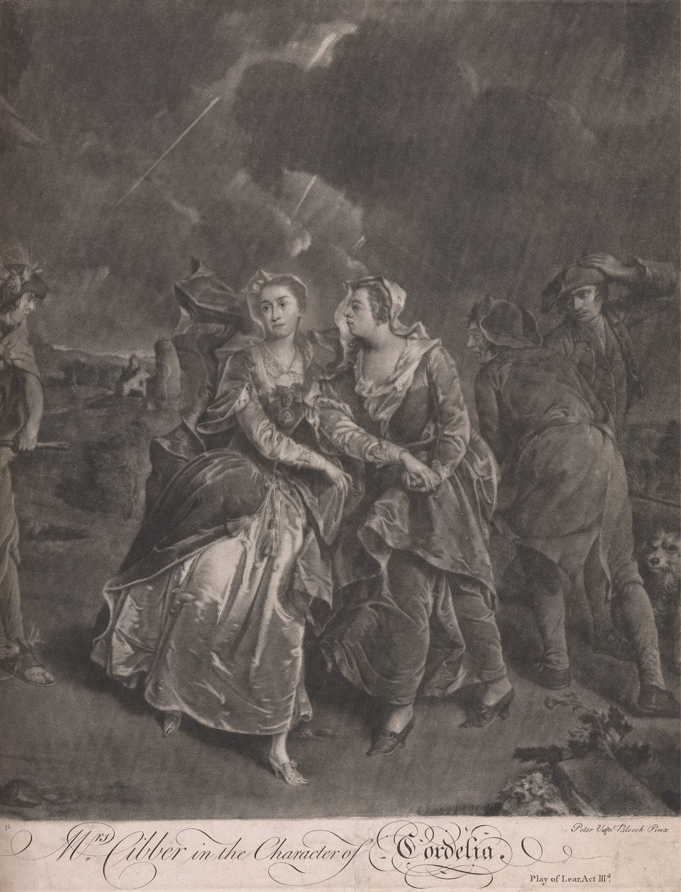 Play of King Lear, Act III'te Cordelia Karakterinde Bayan Cibber by Pieter van Bleeck