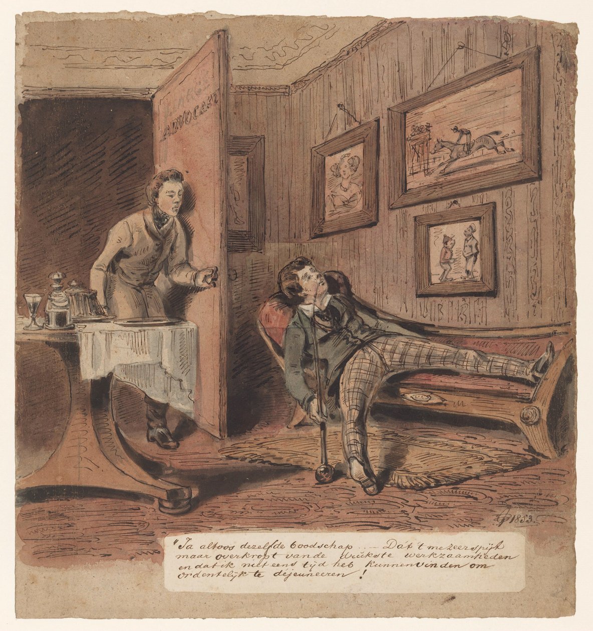 Avukat ile karikatür by Pieter van Loon