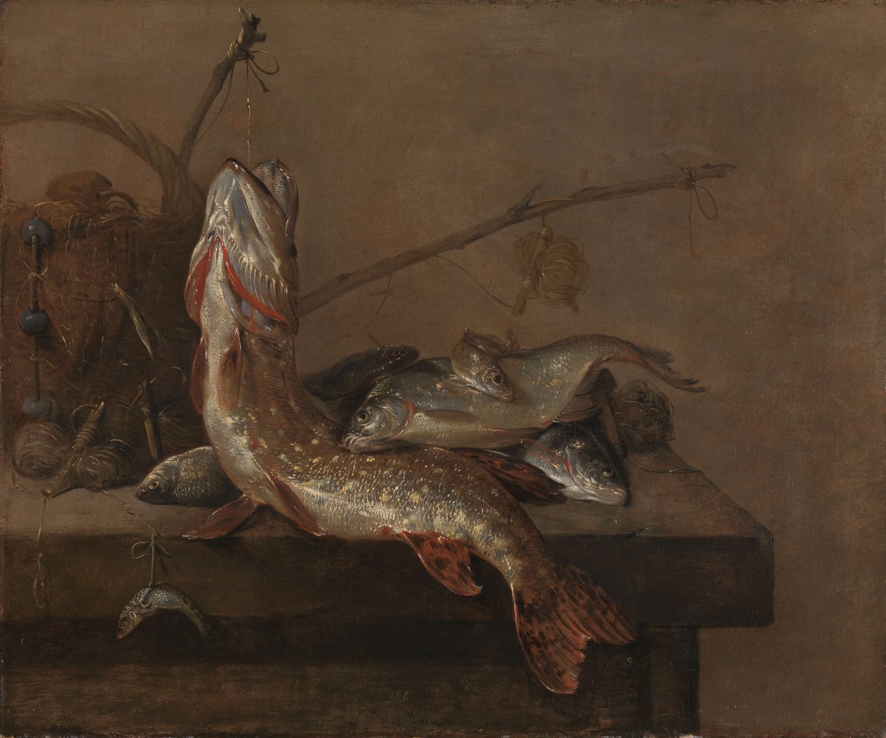 Balıklı natürmort by Pieter van Noort