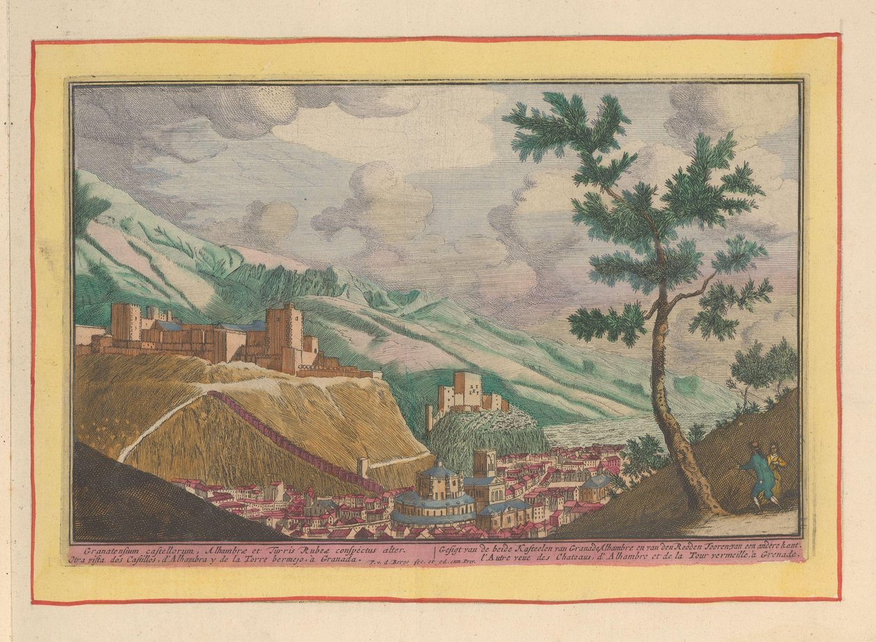 Granada ve Alhambra binalarının görünümü Granade, Alhambre ve van den Rooden Tooren