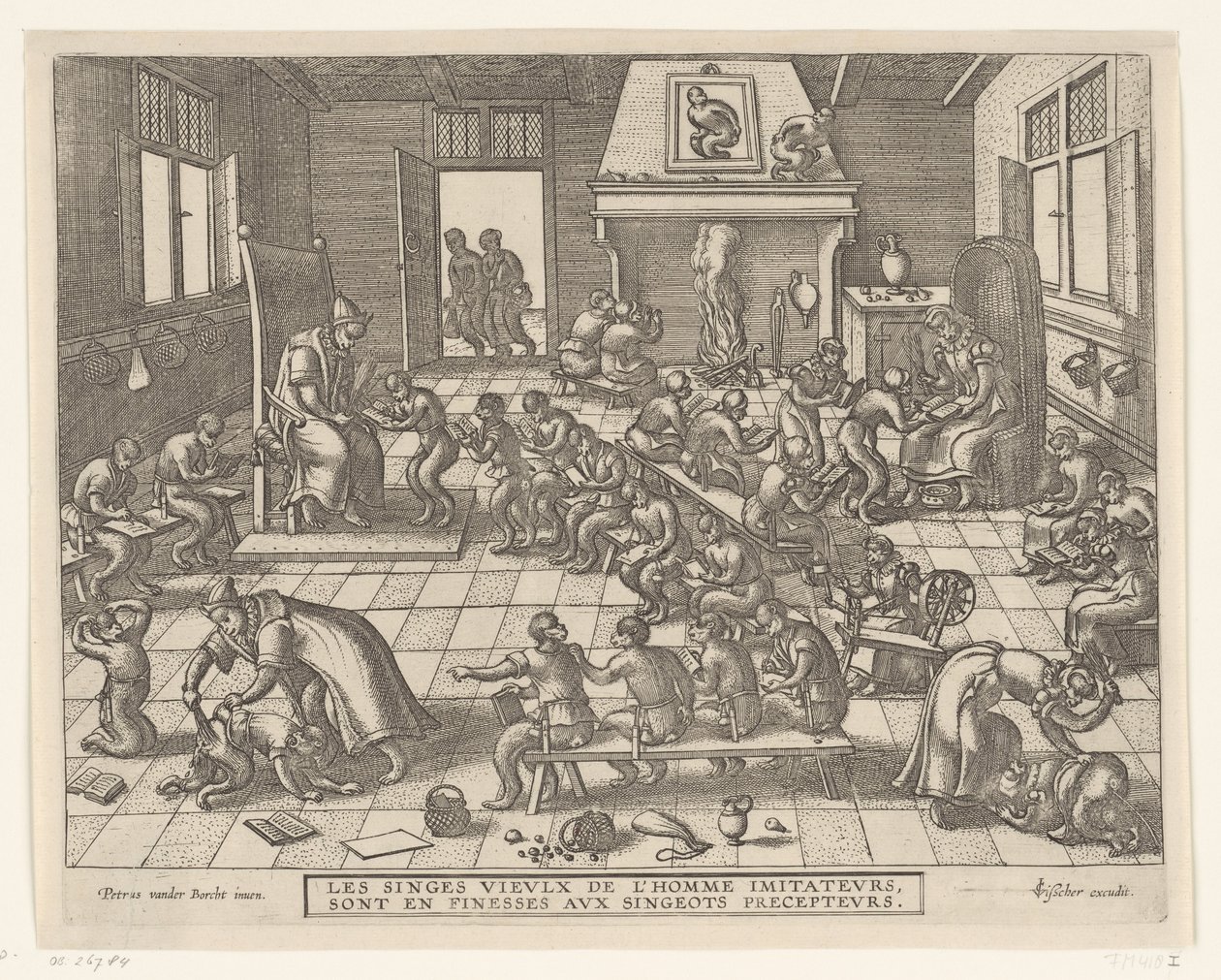 anaokulu Apenspel (dizi adı) by Pieter van der Borcht (I)