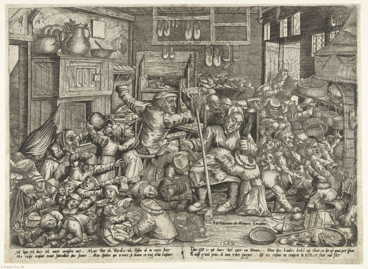Okul Müdürleri Olarak Ayakkabıcı ve İplikçi by Pieter van der Borcht (I)