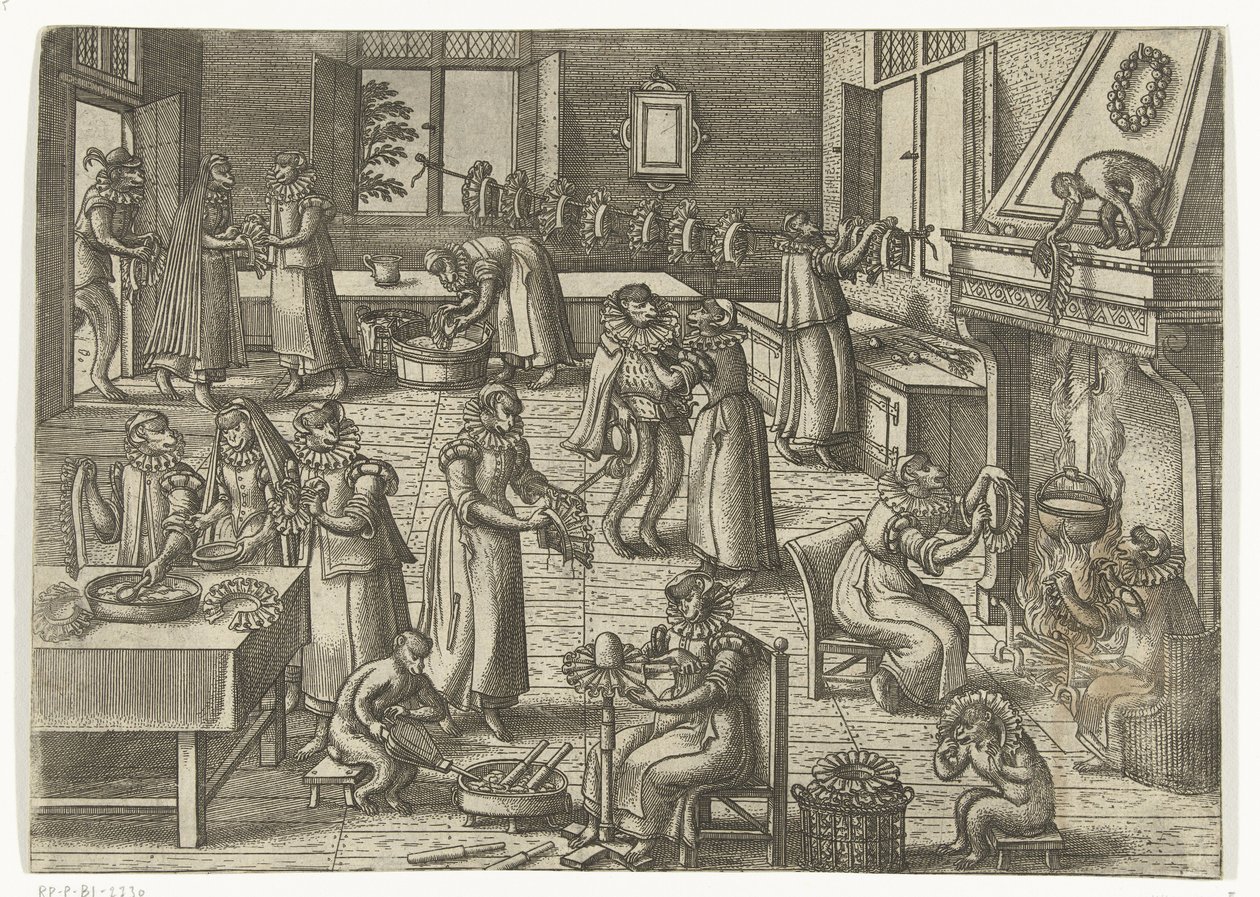 yaka stüdyosu Apenspel (dizi adı) by Pieter van der Borcht (I)