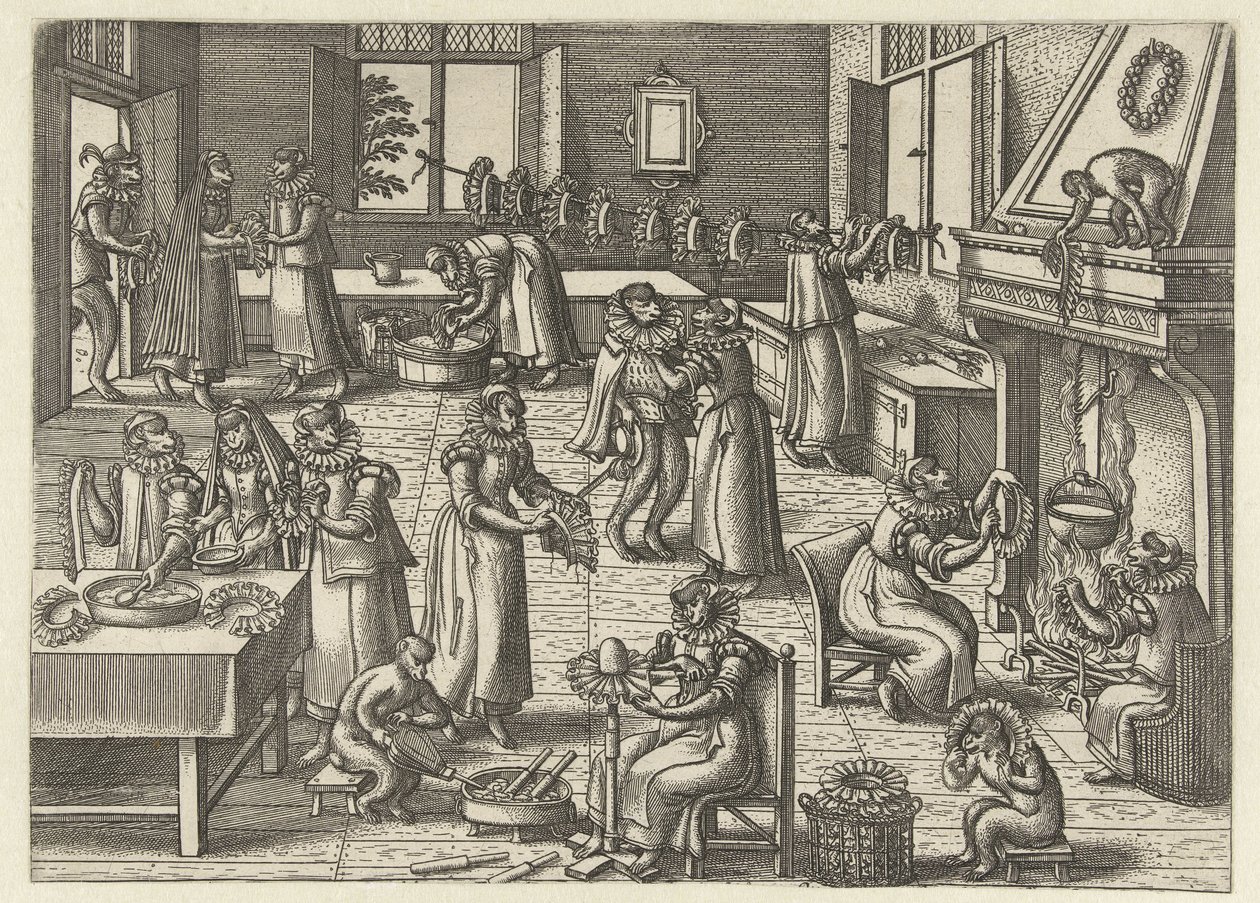 yaka stüdyosu Apenspel (dizi adı) by Pieter van der Borcht (I)