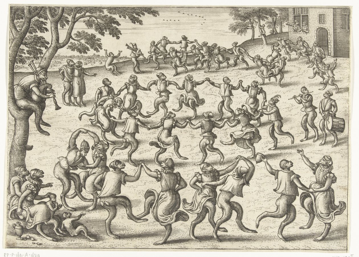 Rondedalılar Apenspel (dizi adı) by Pieter van der Borcht (I)