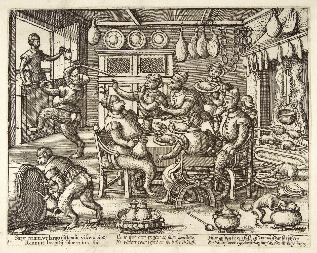 Şişman Mutfak, bar. C.1585 by Pieter van der Borcht