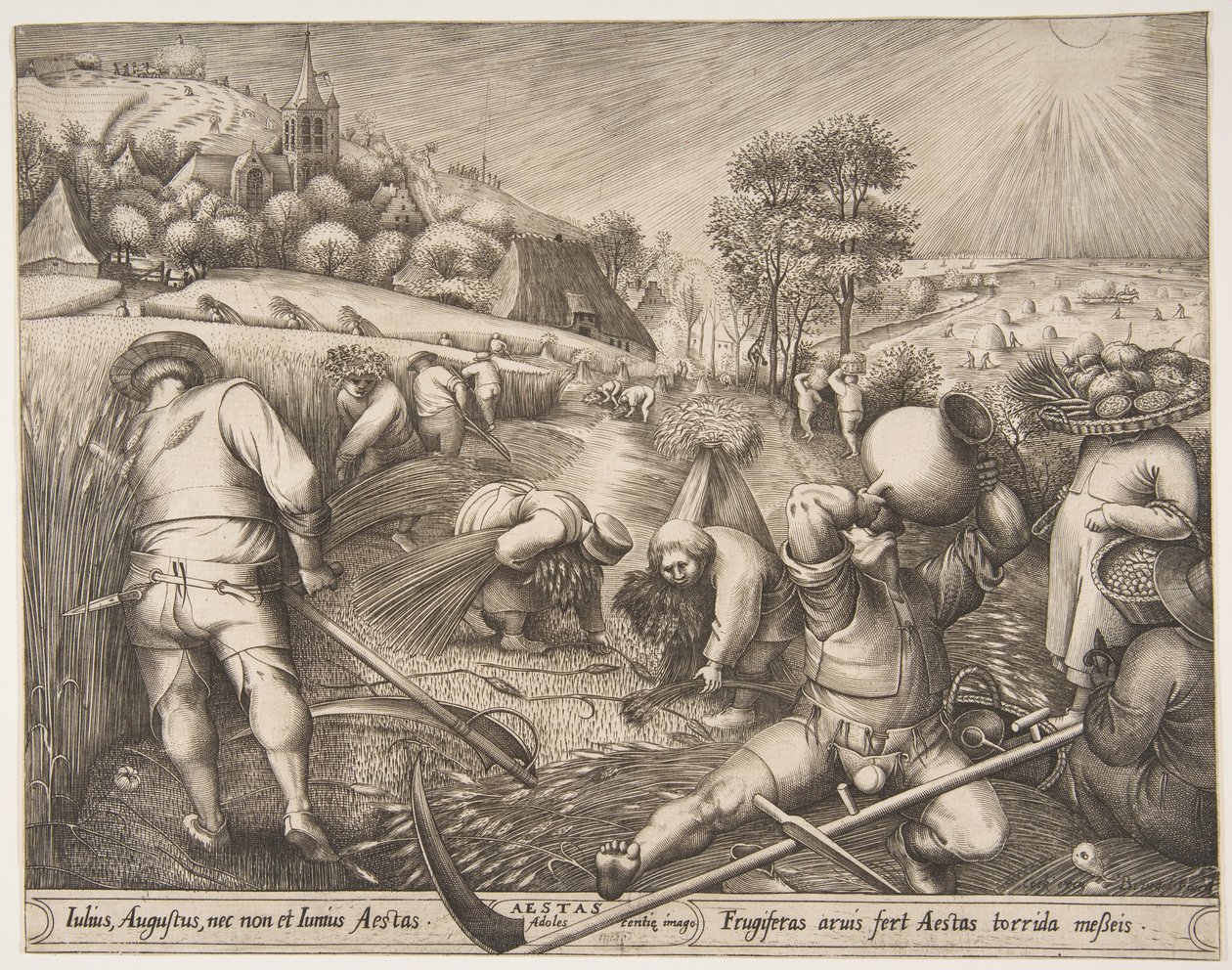 The Seasons, 1570 dizisinden Summer Aestas. by Pieter van der Heyden