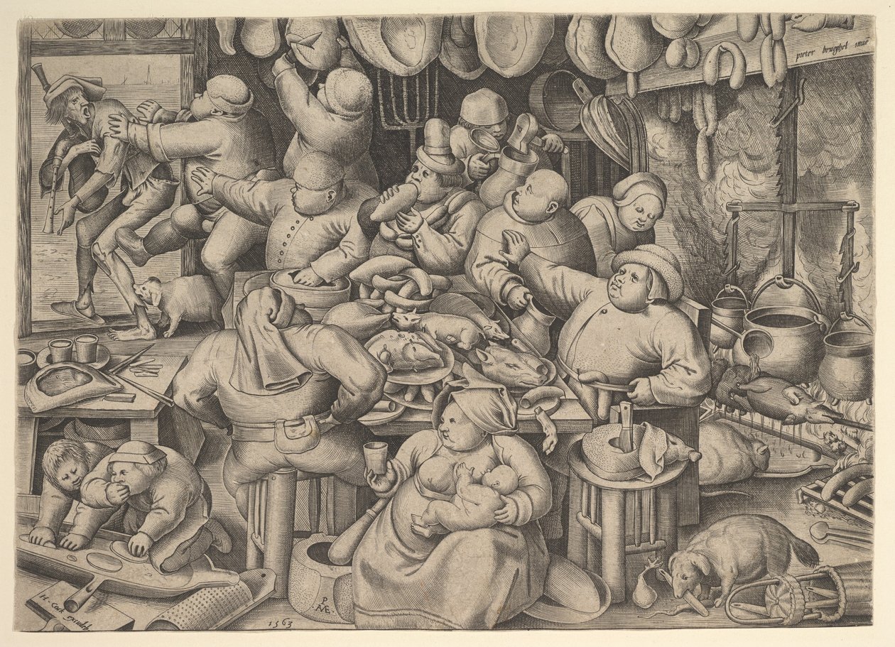 Şişman Mutfak, 1563. by Pieter van der Heyden