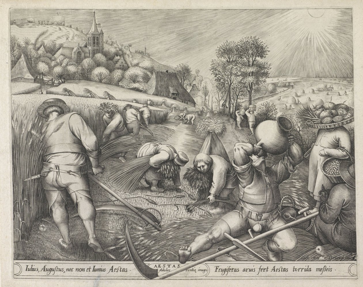 Yaz Aestas (nesne üzerindeki başlık) Dört Mevsim (dizi adı) by Pieter van der Heyden