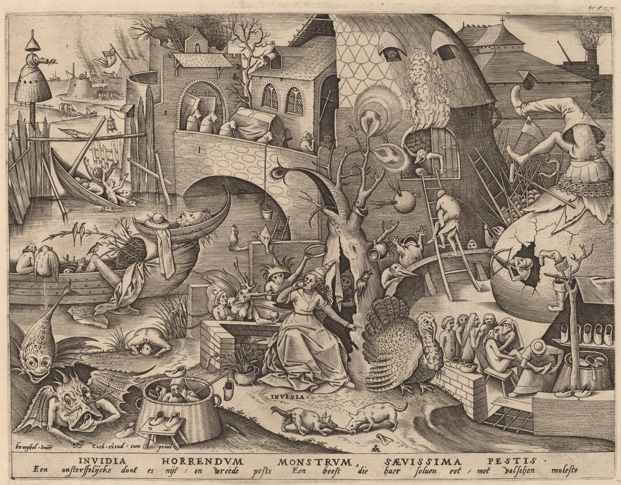 İmrenmek by Pieter van der Heyden after Pieter Bruegel the Elder