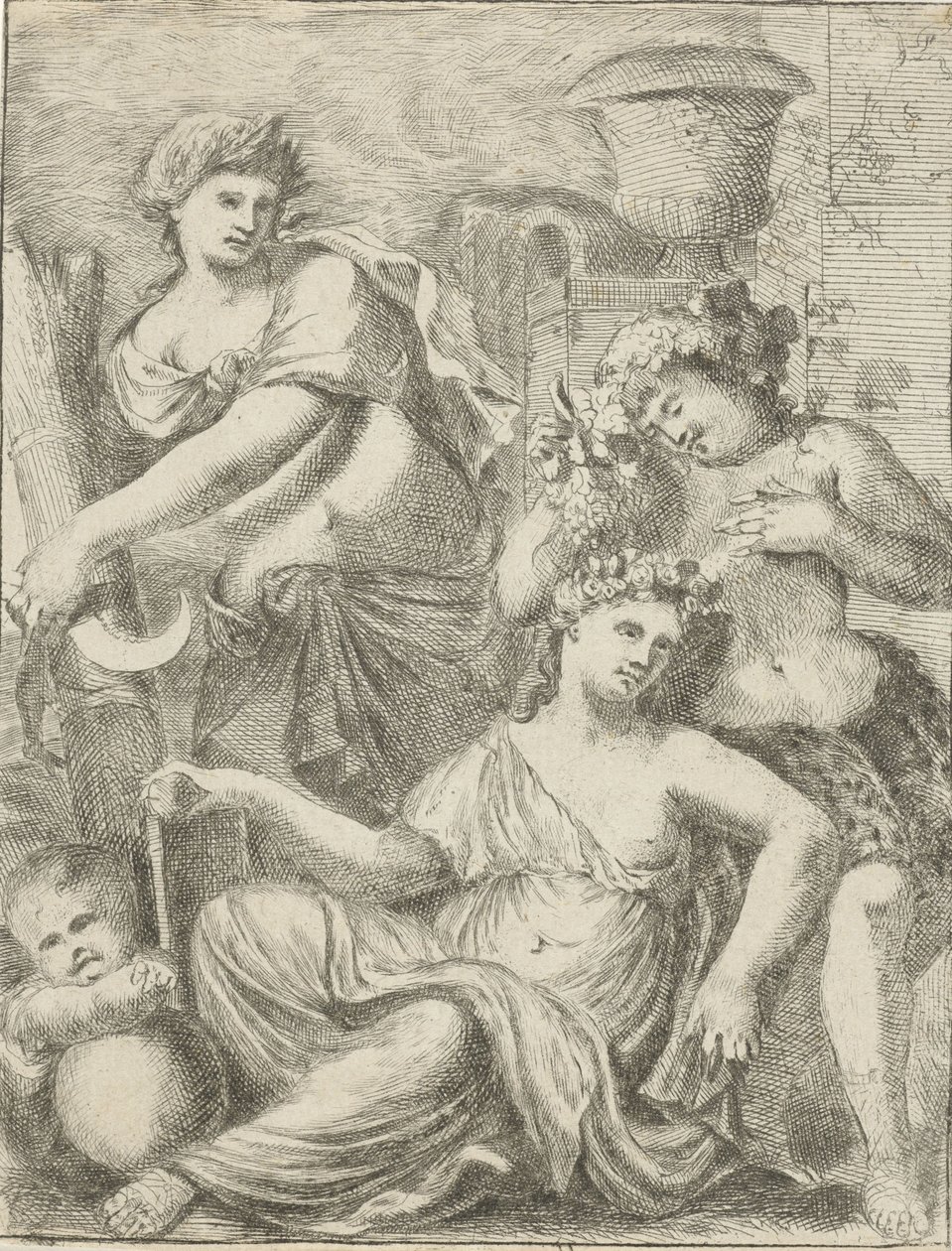 Ceres, Bacchus ve Venüs by Pieter van der Plas (II)