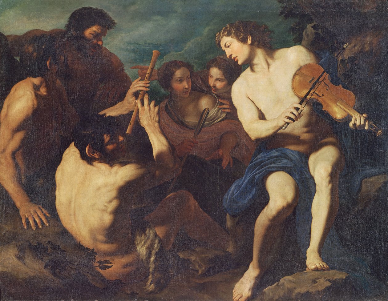 Apollo ve Marsyas arasındaki Müzikal Düello by Pietro Novelli