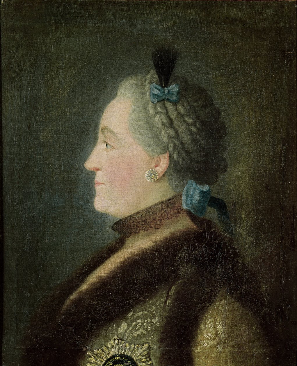Portrait of Catherine II (1729-1796) of Russia, after a painting by Dimitri Gregorievich Levitsky (1735-1822)  by Pietro Antonio Rotari