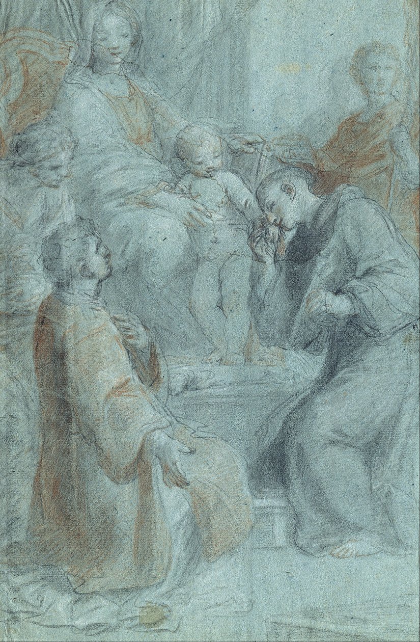 Madonna ve Çocuk Aziz Lawrence, Padua Anthony, Praxedes ve Venantius ile Enthroned by Pietro De Pietri