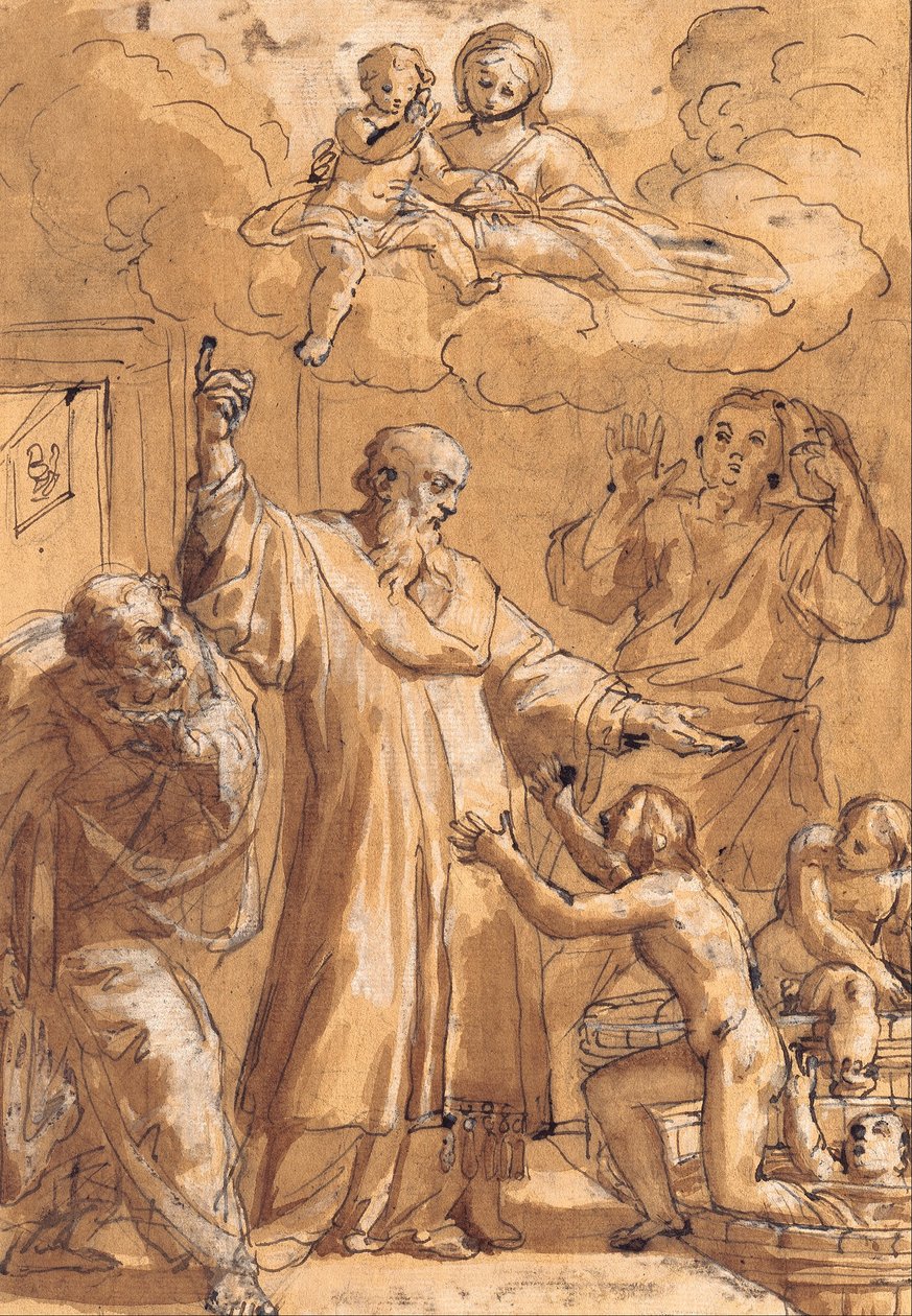 Bari Aziz Nikolaos Üç Çocuğu Uyandırıyor by Pietro De Pietri