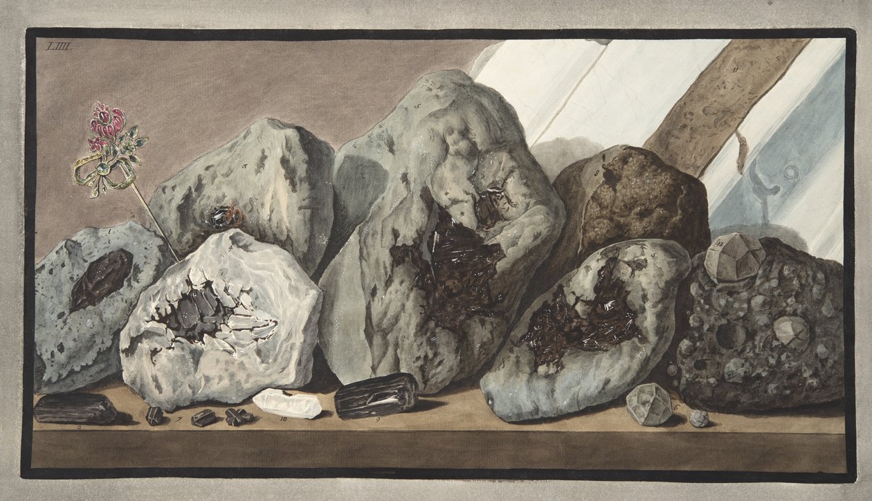 Stones of crystals called Gems of Mount Vesuvius, Plate LIIII, from 