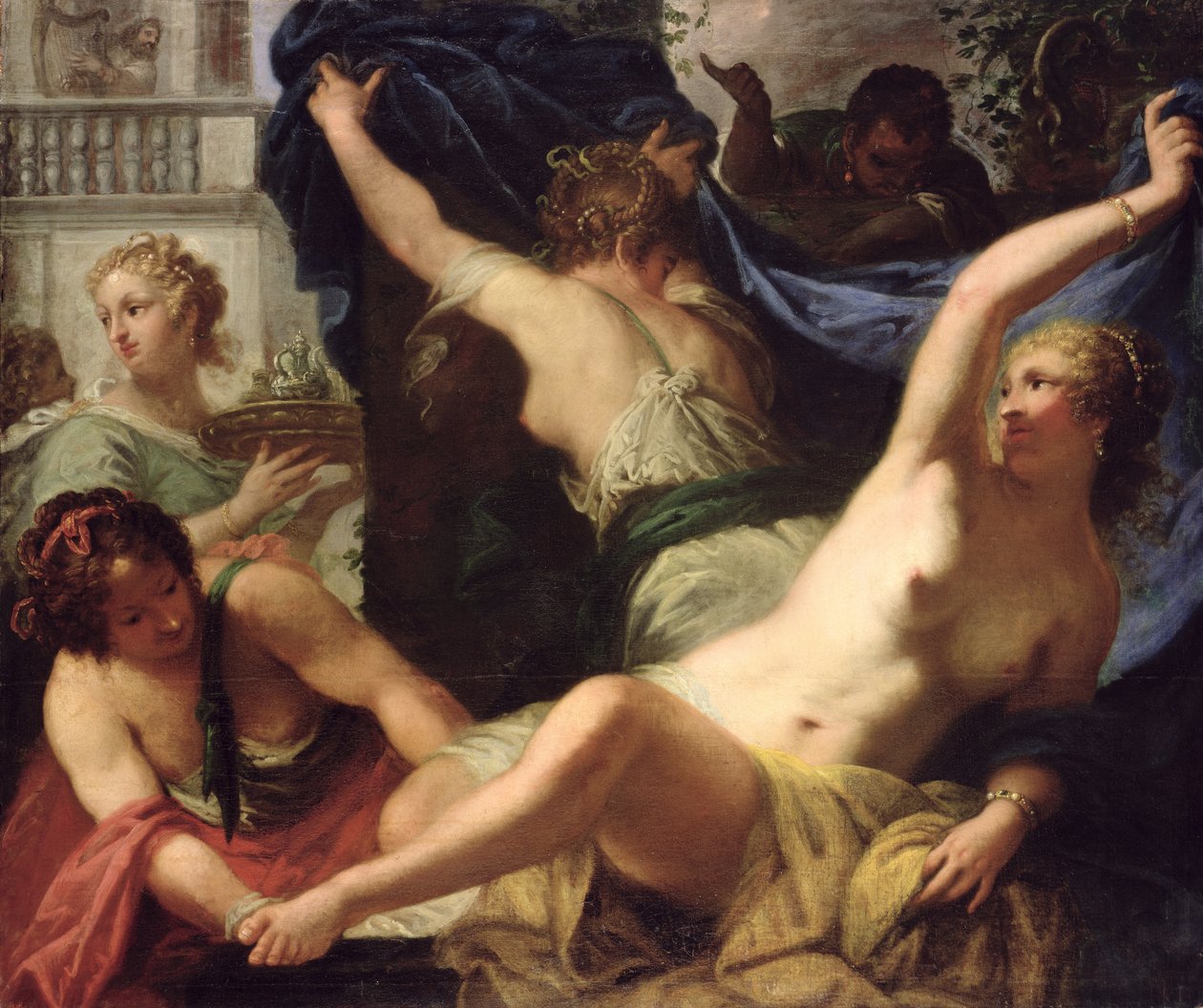 Bathsheba Banyosu, 1655-70 by Pietro Liberi