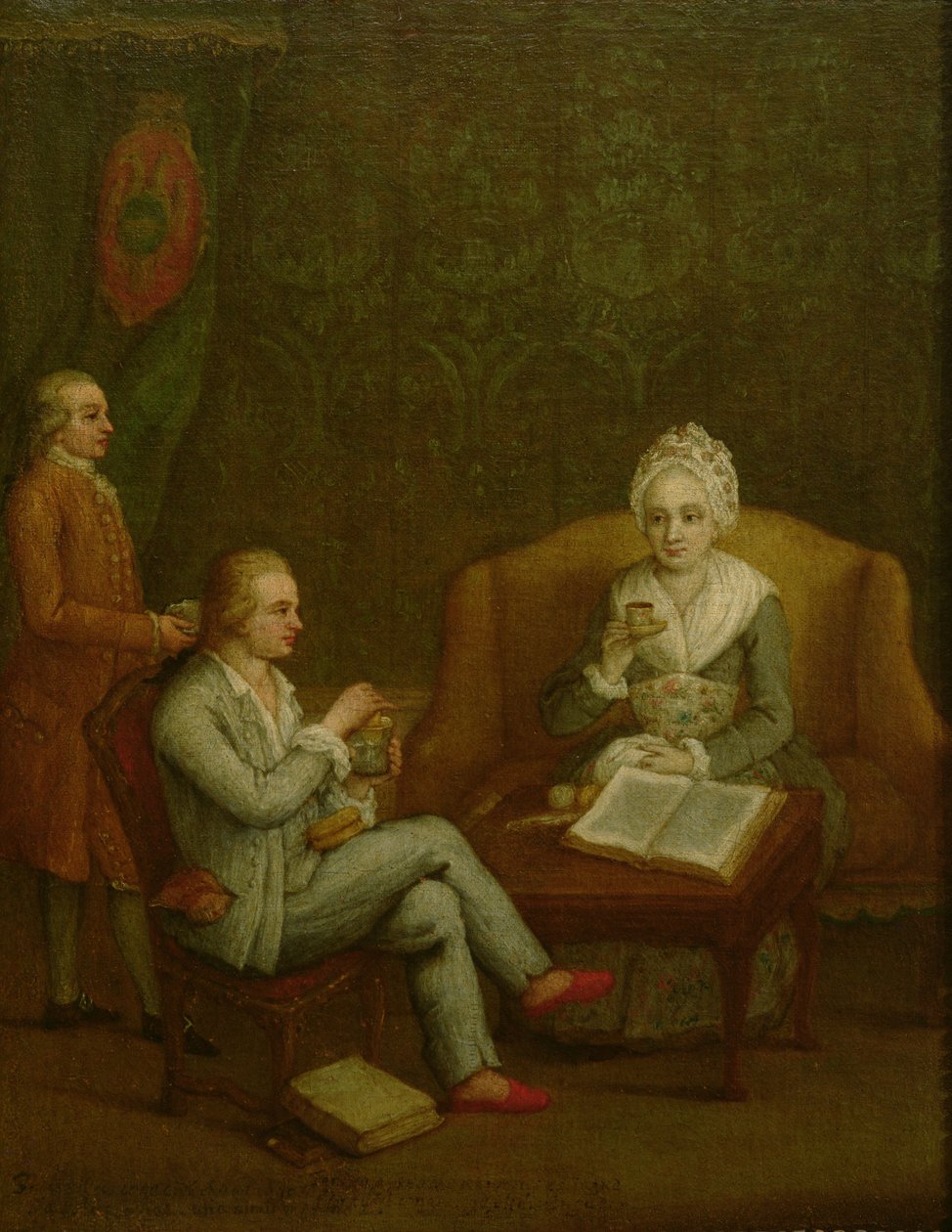 Adriana Giustinian Barbarigo ve Oğlu Gerolamo Ascanio, c.1776-79 by Pietro Longhi