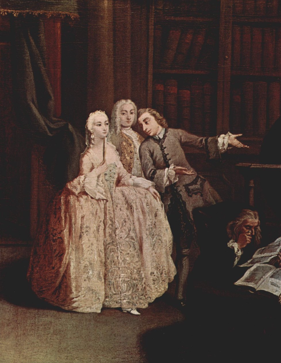 Kütüphane ziyareti by Pietro Longhi