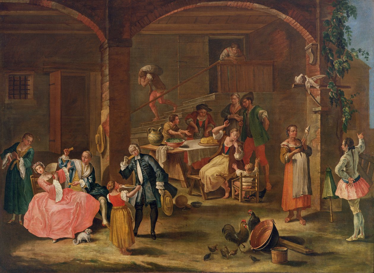 Ülkede Öğle Yemeği by Pietro Longhi