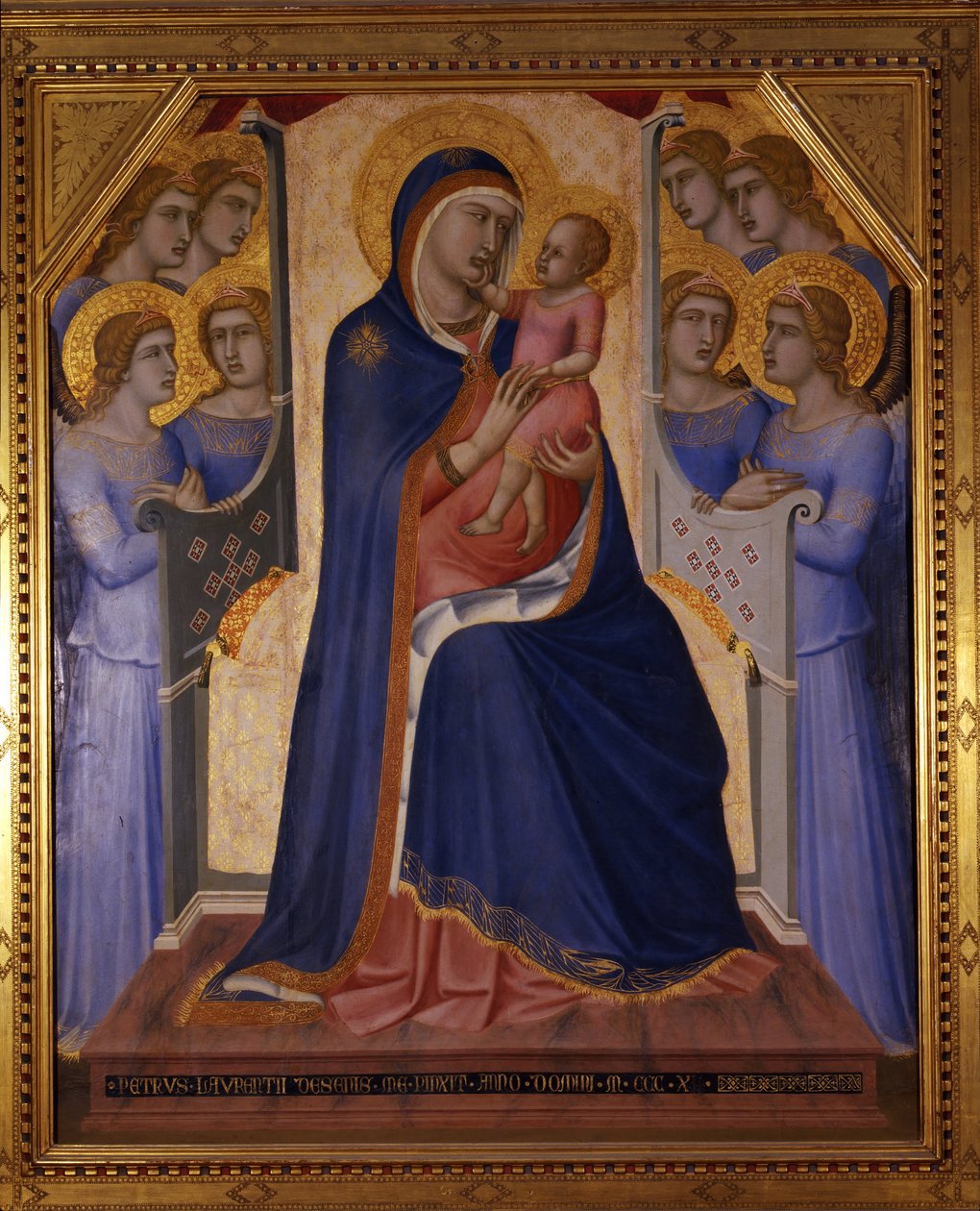 Madonna ve Sekiz Melekli Çocuk by Pietro Lorenzetti