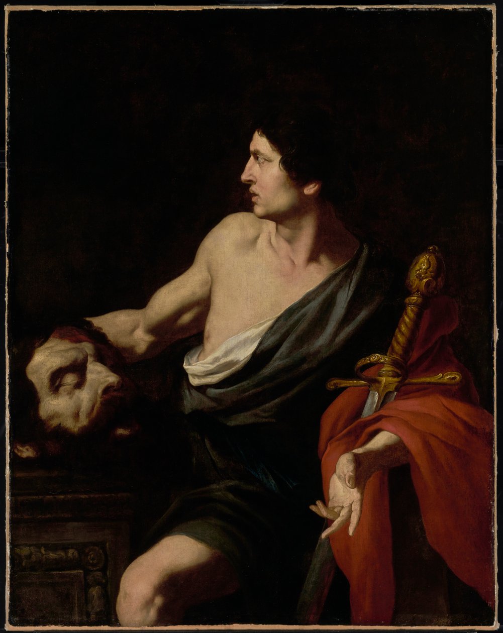 Goliath Başkanı ile David by Pietro Novelli