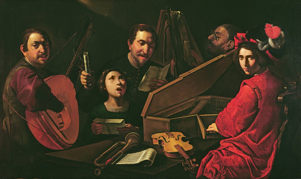 Müzisyenler ve Şarkıcılarla Konser, c.1625 by Pietro Paolini