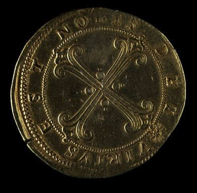 Cosimo I (1519-74) sikkesinin arka yüzü (altın kaplama) (ön yüz için bkz. 119190) by Pietro Paolo Galeotti
