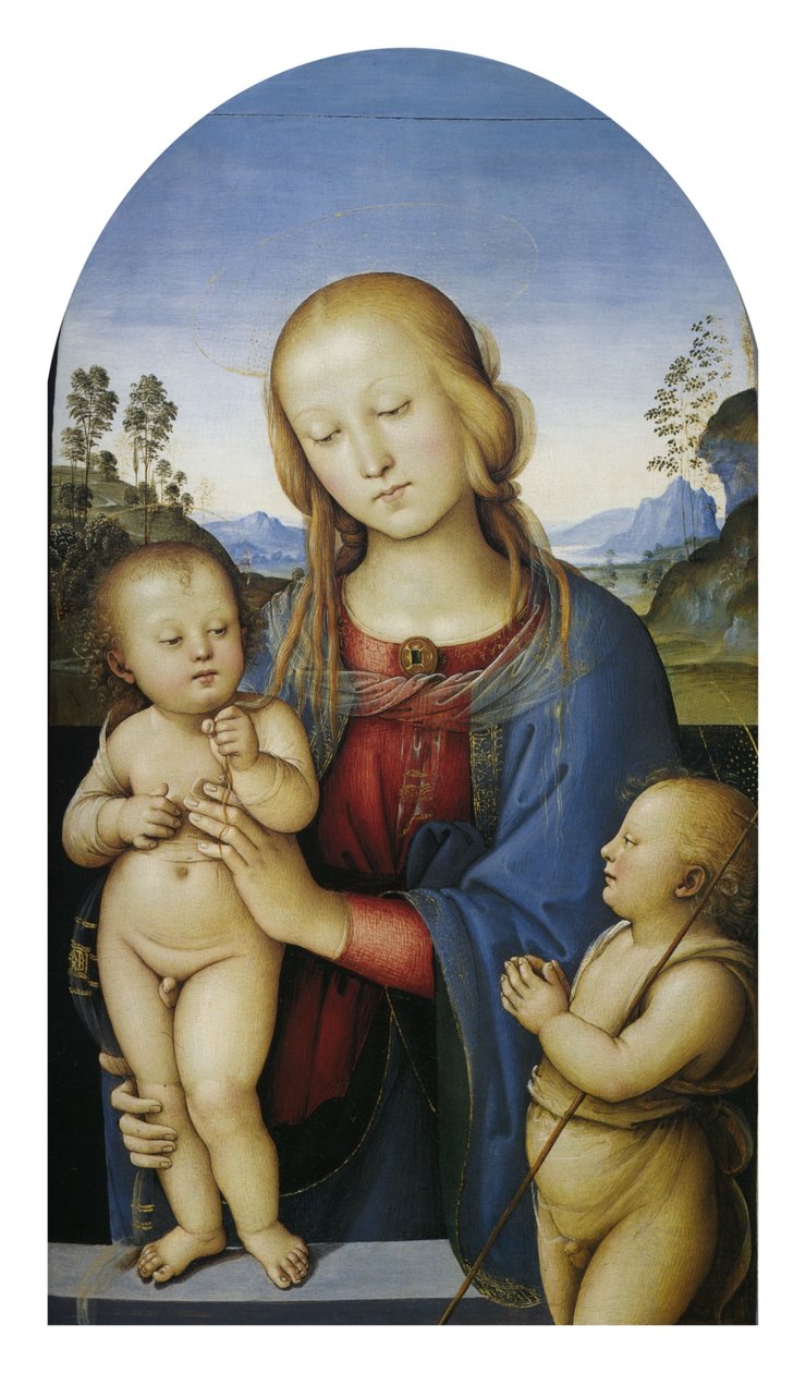 San Giovannino ile Madonna ve Çocuk by Pietro Perugino