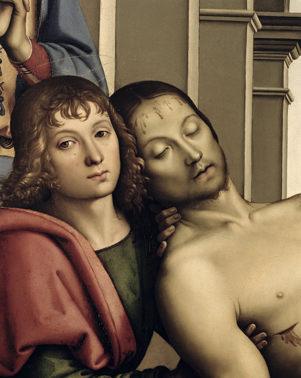 Pieta, 1494-95 50041 panel detayında yağ by Pietro Perugino