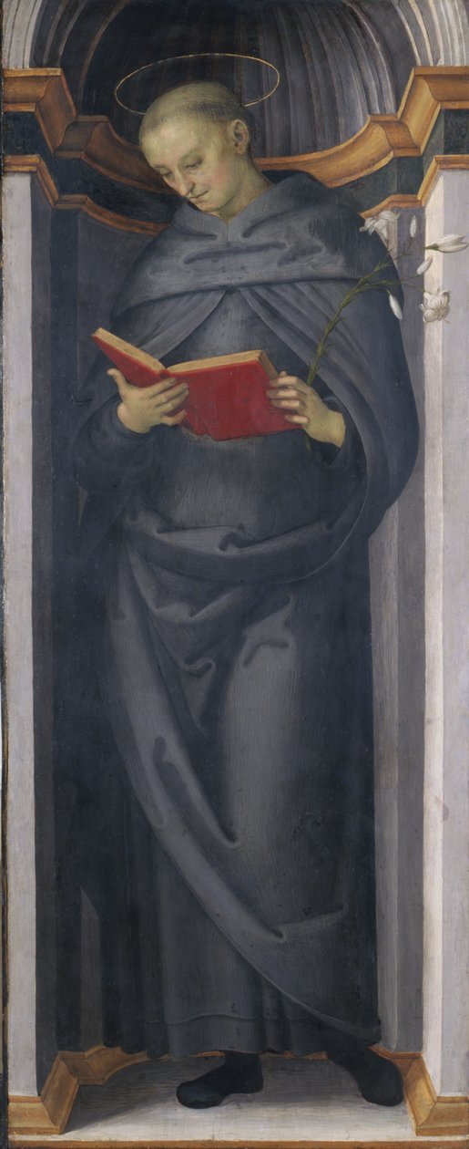 The Blessed Philip Benitius, c.1505-6 (kavak ağacı üzerinde tempera) by Pietro Perugino